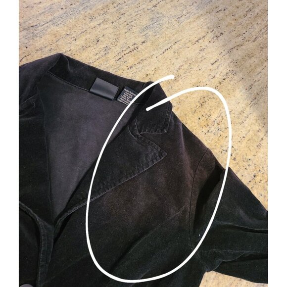 Vintage B. Moss Size 2 Velvet Tie Back Blazer Jacket Pockets Goth Fairy Fading* - Picture 6 of 12